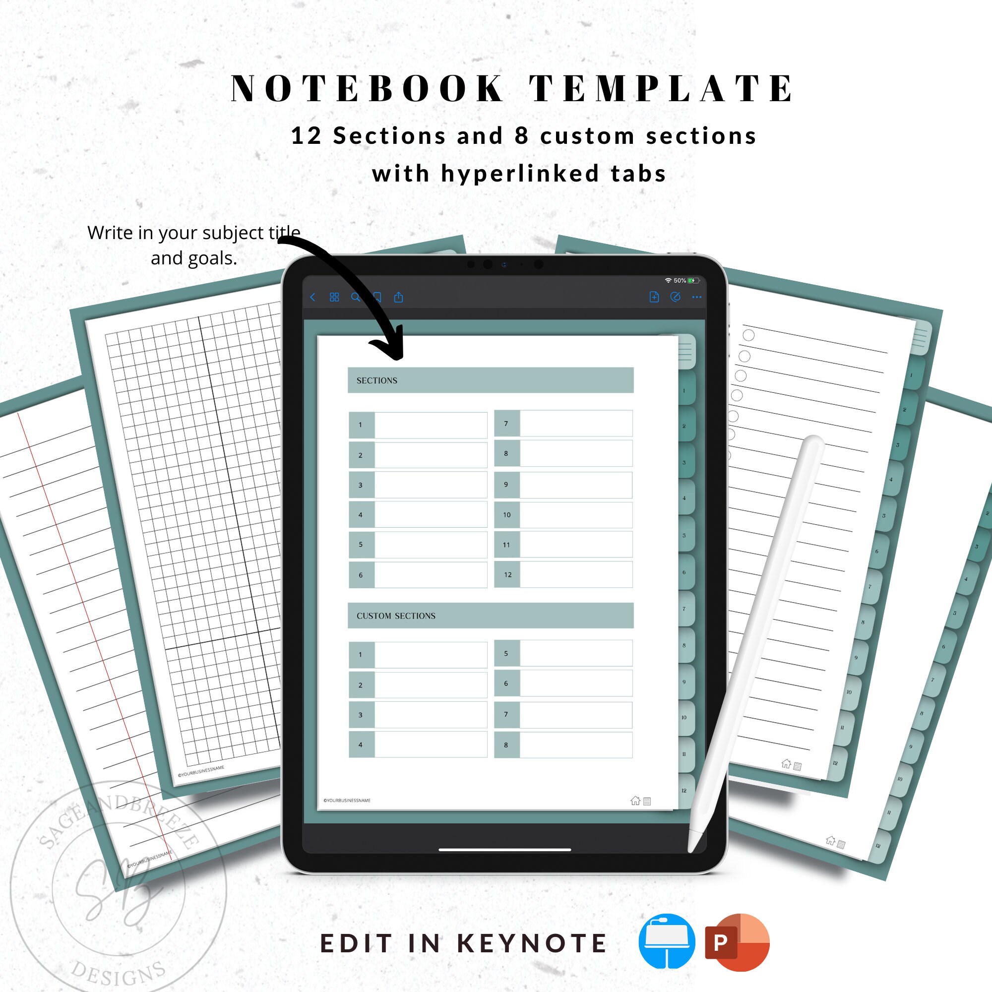 Digital Planner & Notebook Template Bundle Digital Planner Etsy