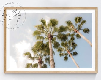 Palm Trees Wall Art Print, Tropical Palm Trees Art Print, Palm Trees Printable Art, Palm Trees Leaves Poster, Tropical Palm Tree Wall Print