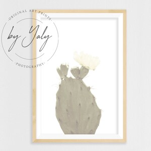 Prickly Pear Cactus Print, Flower Cactus Wall Printable, Cactus Printable, Botanical Print, Cactus Downloadable Art Print, Cactus Art Print
