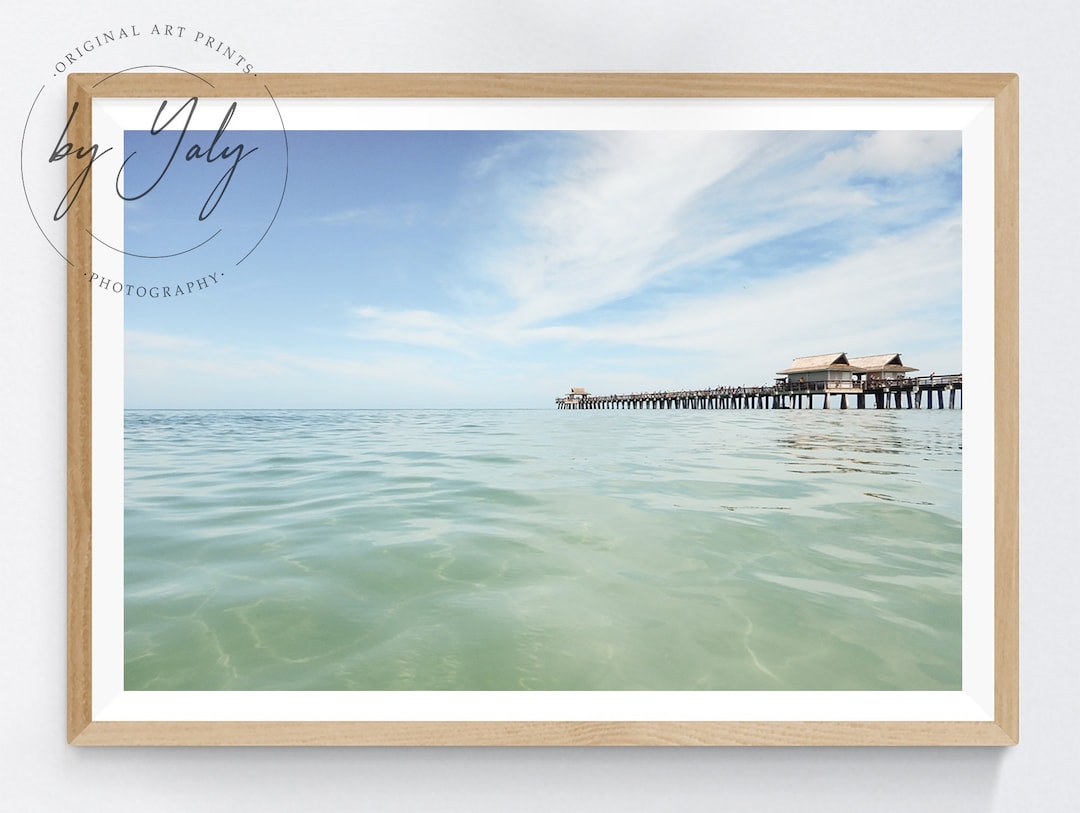 Naples Pier Wall Art, Naples Beach Printable, Beach Photography Print, Coastal Print, Nautical