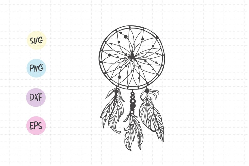 Download Dreamcatcher svg / Boho chic wedding decor / Feather SVG ...