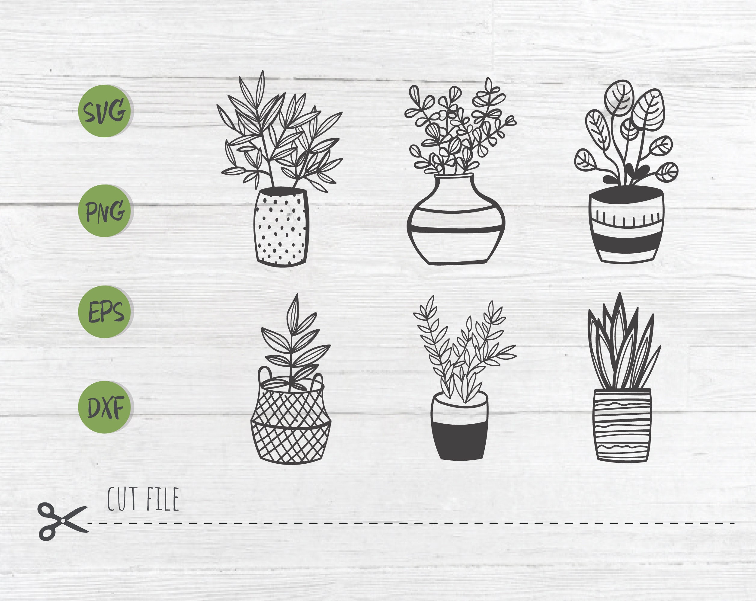 Plants In Svgflower Gardening Garden Svg Files For Cricut Etsy