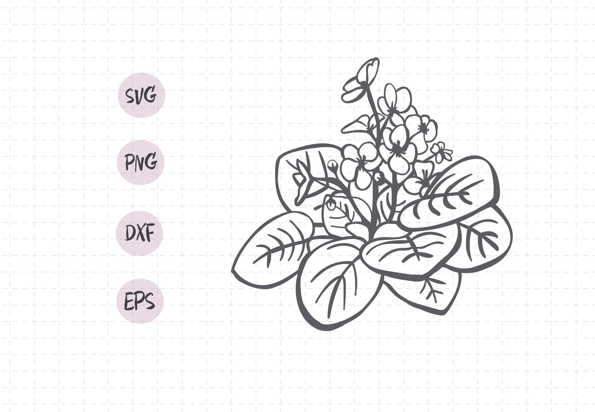 Download Violet Flower Svg Garden Flower Cut Fie Svg Png Etsy
