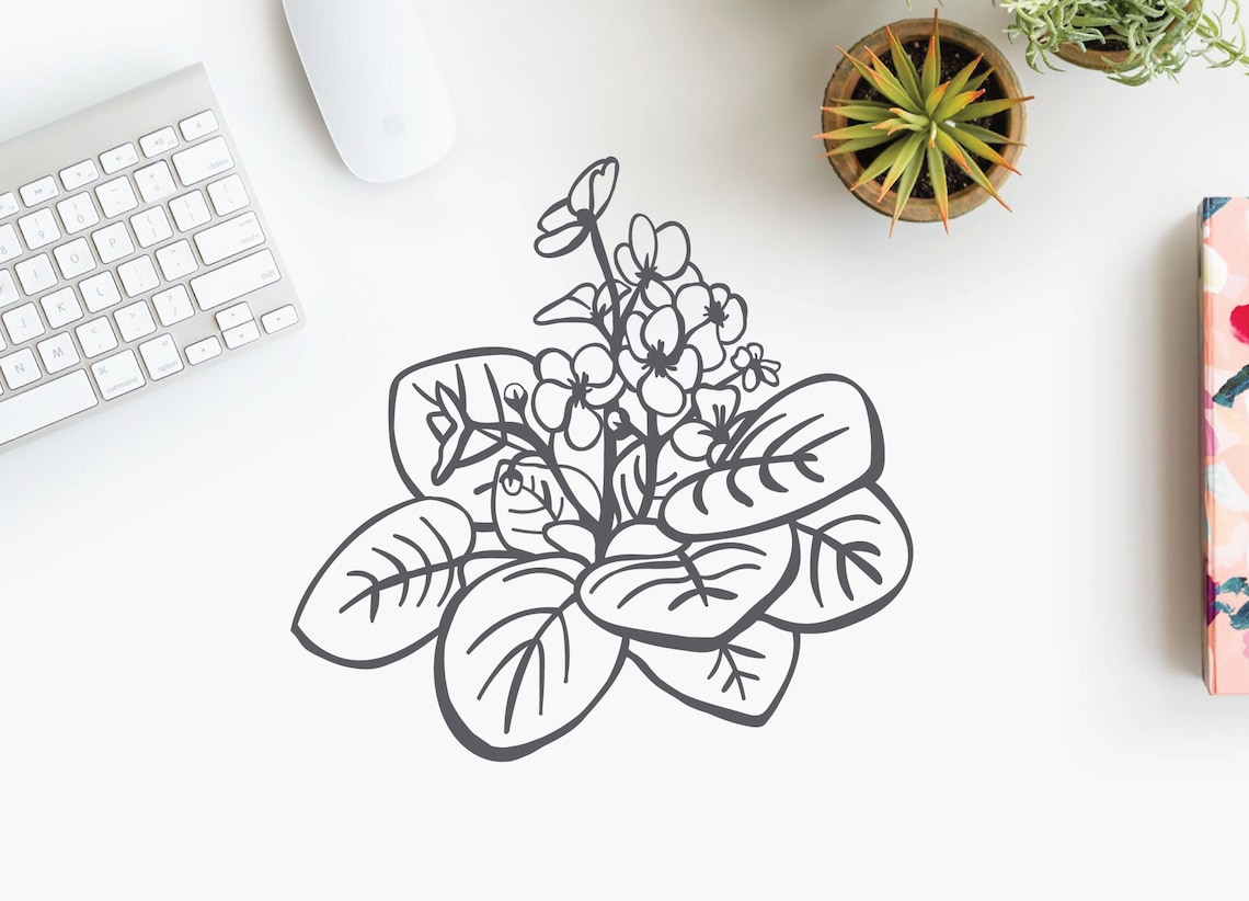 Violet Flower Svg / Garden Flower Cut Fie Svg Png | Etsy
