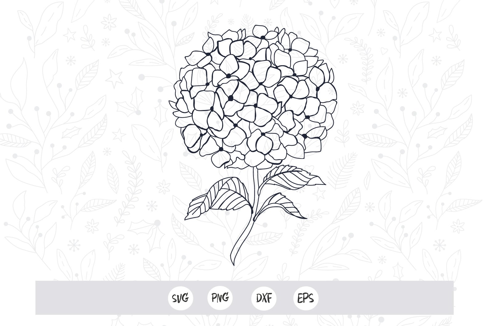 Hydrangea svg flowers / Garden flower svg for cricut cut file | Etsy