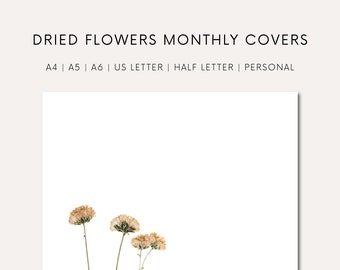Planner Covers Printable Letter Download Planner Cover Inserts Printable Planner Covers Monthly Digital Covers Botanical Planner Dashboards
