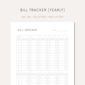 Expense Tracker Printable Bill Tracker Download Debt Payoff Tracker Digital Debt Tracker Printable Income Tracker Download Bill Organizer
