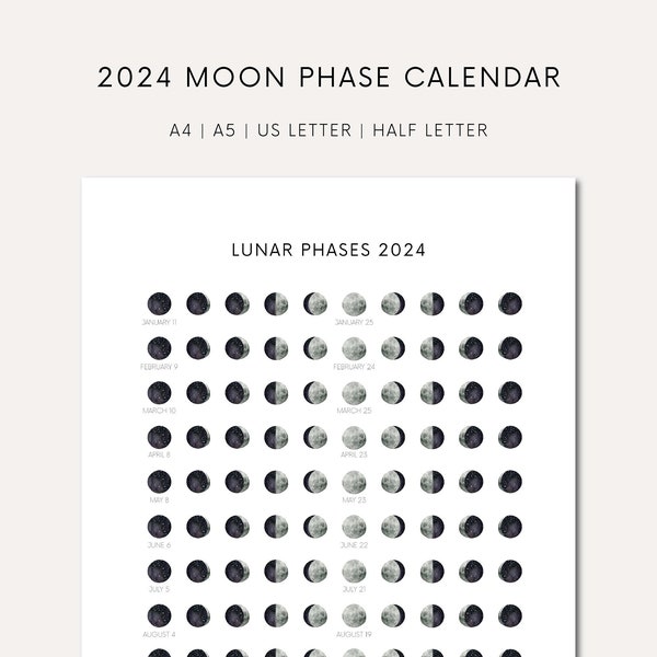 Lunar Calendar Etsy