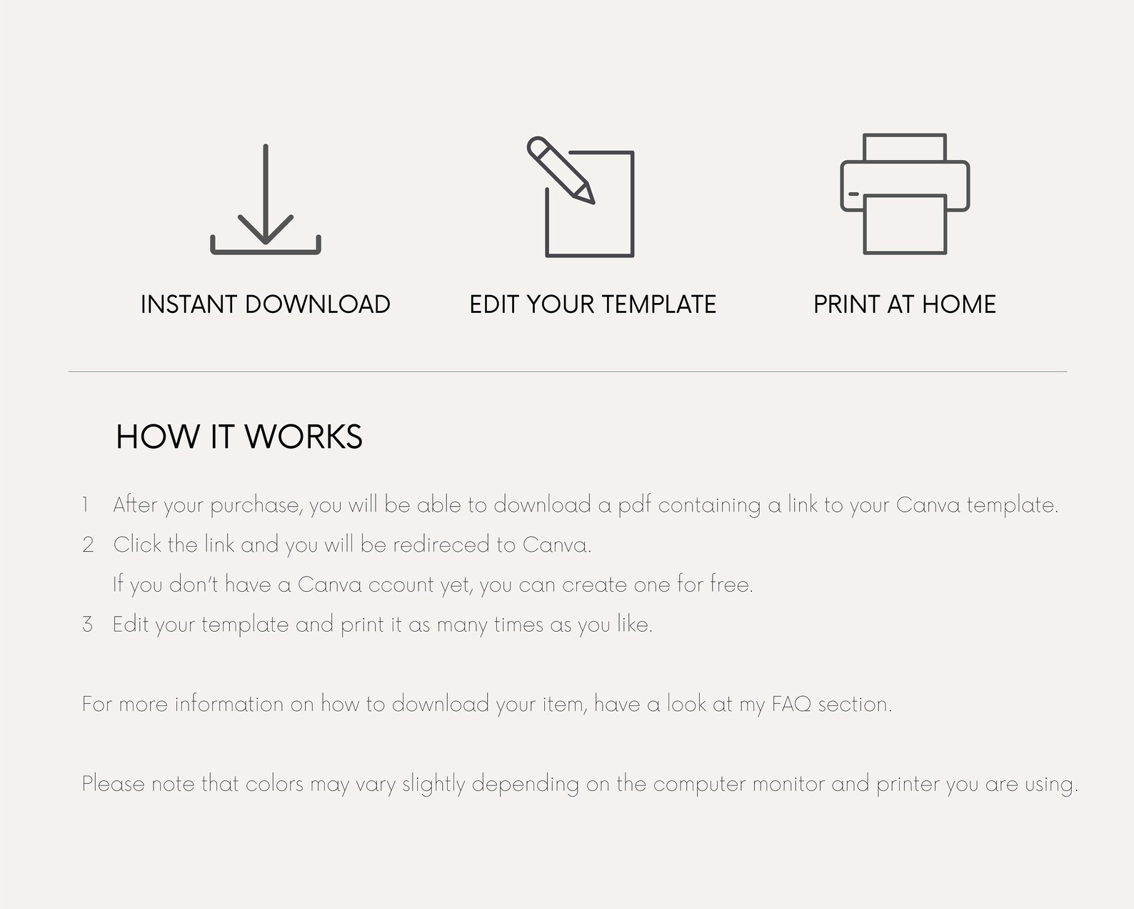 Voucher Canva Template Gift Card Canva Template Editable Gift Card