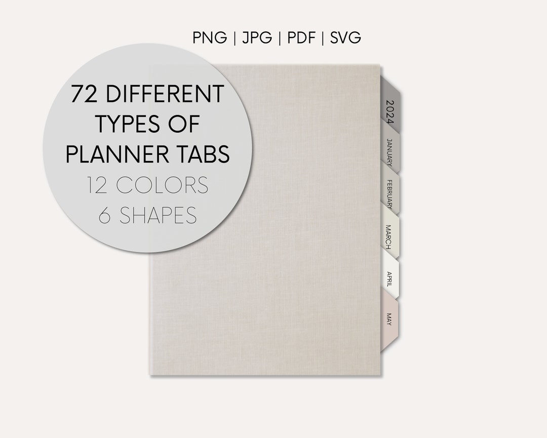 Printable Planner Tabs Instant Plotting Download Digital Planner Tabs
