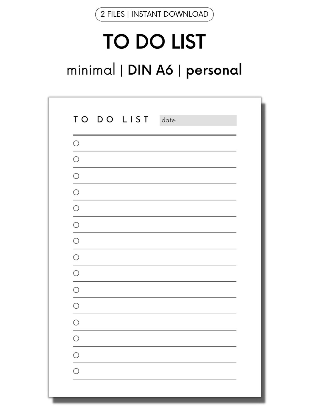 To Do List Printable Simple A6 Personal INSTANT DIGITAL Etsy to-do-list-printable-simple-a6-personal-instant-digital-etsy
