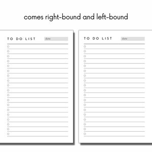 Könnte beinhalten: Zwei leere To-Do-Listen mit dem Titel "TO DO LIST" und einem Platz für das Datum. Jede Liste hat 20 Zeilen zum Schreiben.