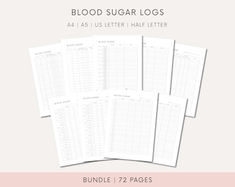 Blood Sugar Log Printable Blood Sugar Tracker Download Glucose Log Digital Blood Sugar Chart Printable Diabetes Tracker Download Blood Sugar
