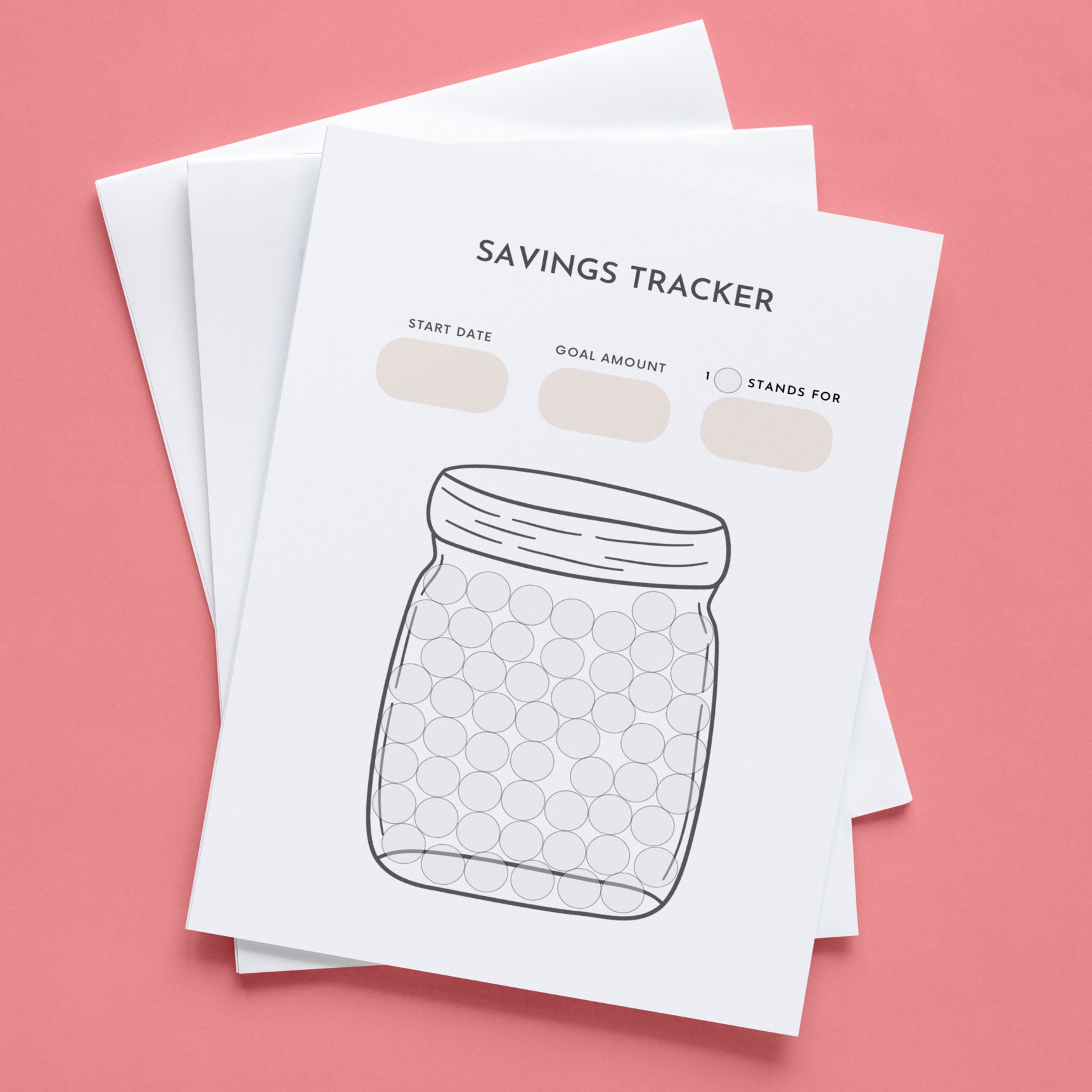 Savings Printable Tracker INSTANT DIGITAL DOWNLOAD Savings - Etsy