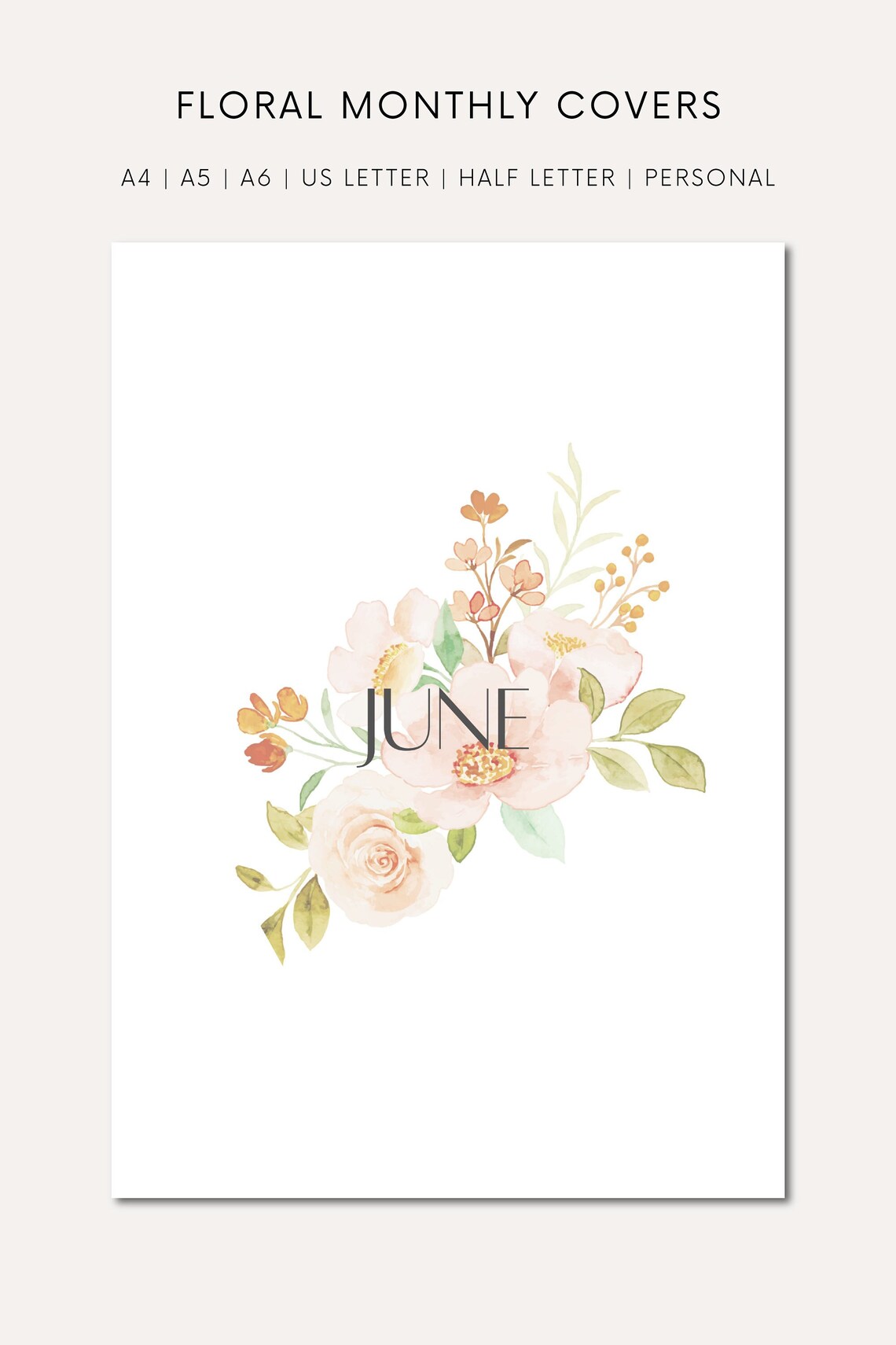 Planner Covers Printable A5 Download Planner Cover Printable Floral ...