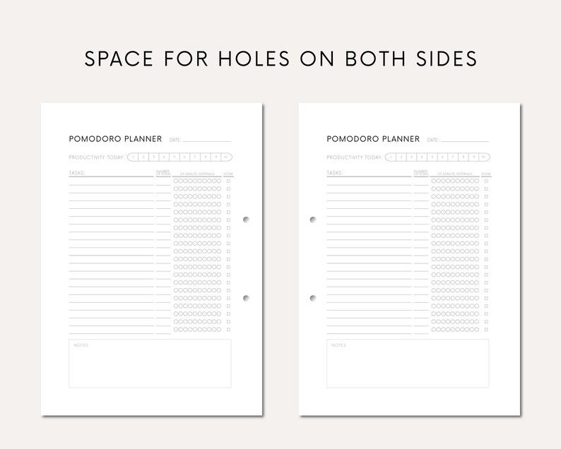 Printable Pomodoro Planner Download Pomodoro Method A4 Printable ...