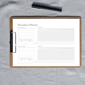 Printable Pomodoro Bundle Download Pomodoro Planner Pages for - Etsy