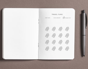 Savings Printable Tracker For Vacation Fund Printable Travel Fund Tracker Download Savings Challenge Printable Money Saving Printable Money