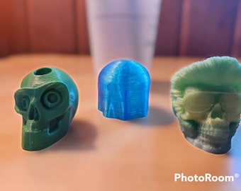 Spooky Halloween straw toppers. Skull, Ghost and the King!