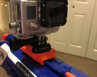 GoPro Picatinny Rail Mount 3D printed Nerf compatible