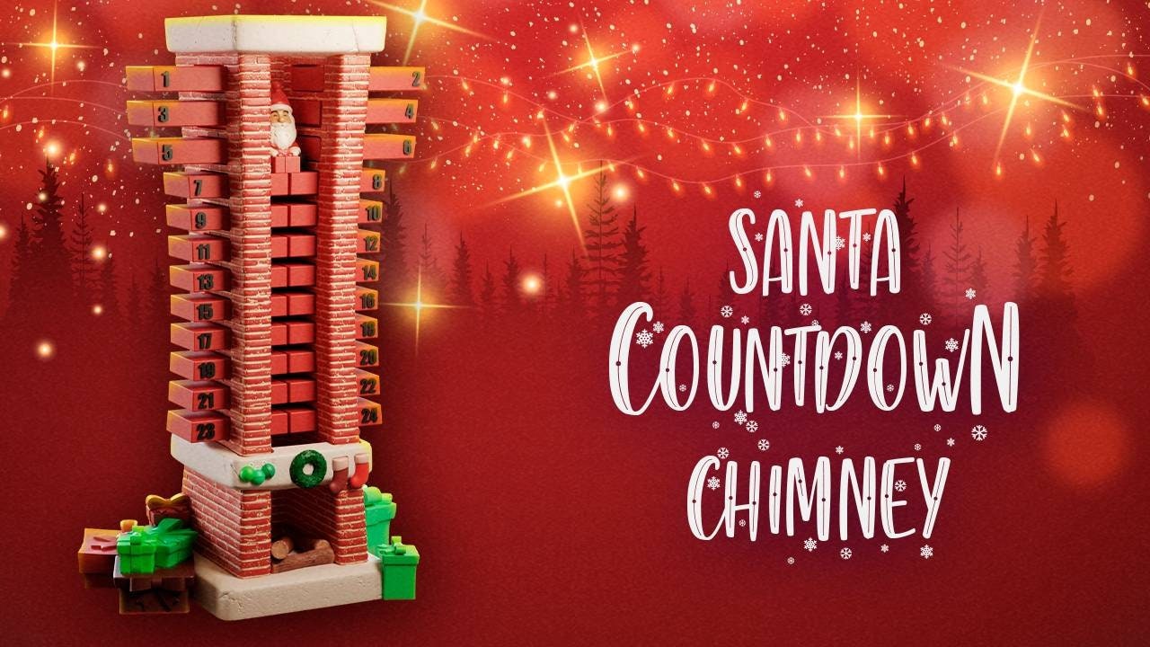 Santa Christmas Countdown Chimney - Etsy
