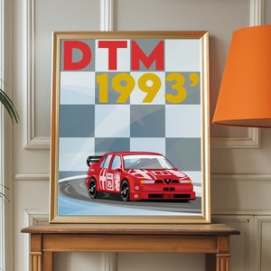Poster Alfa Romeo 155 V6 ti DTM car poster, wall decoration, wall art, exclusive print, vintage car gift