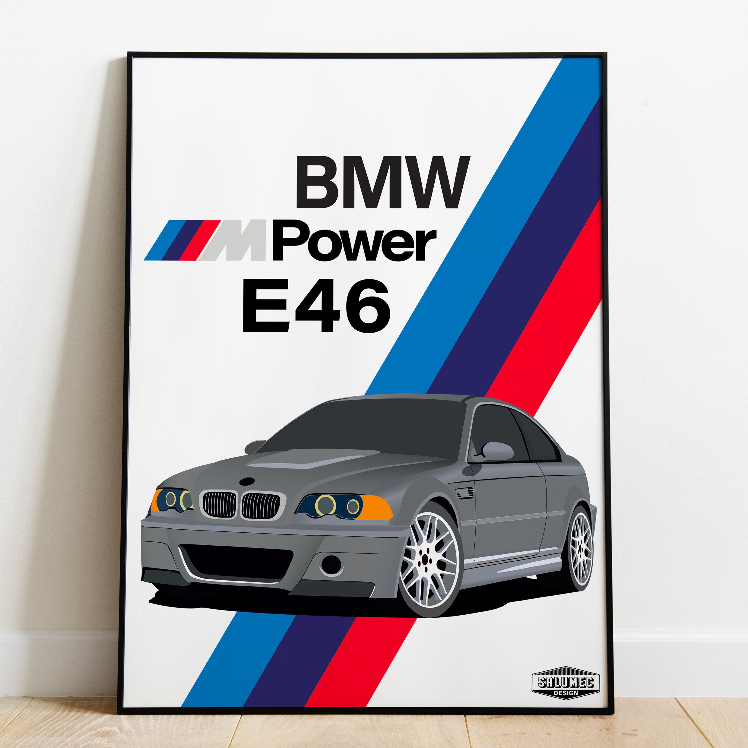 Bmw E46 Racing Poster, Vintage Poster Wall Decor, Automotive Art, Drift ...