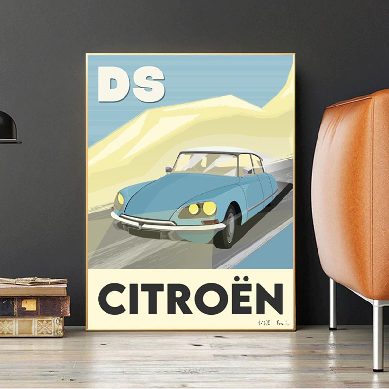 Citroen DS ポスター No.3 Citroen Ds Vintage Poster Salumec Design - Etsy