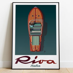 Affiche Riva bateau italia