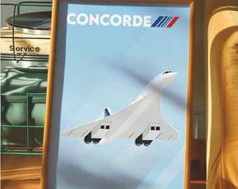 アート・デザイン・音楽 Concorde - French edition Concorde Air France Vintage Airplane Poster - Iconic Aviation