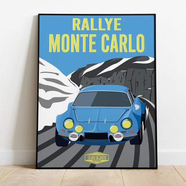 Affiche Alpine A110 berlinette rallye by salumec design