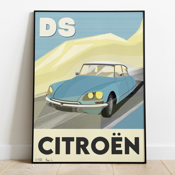 Citroen Ds Vintage Poster Salumec Design - Etsy