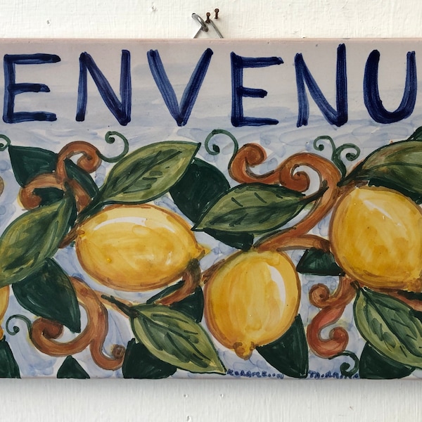 Handpainted Italian Villa / House Name Plaque