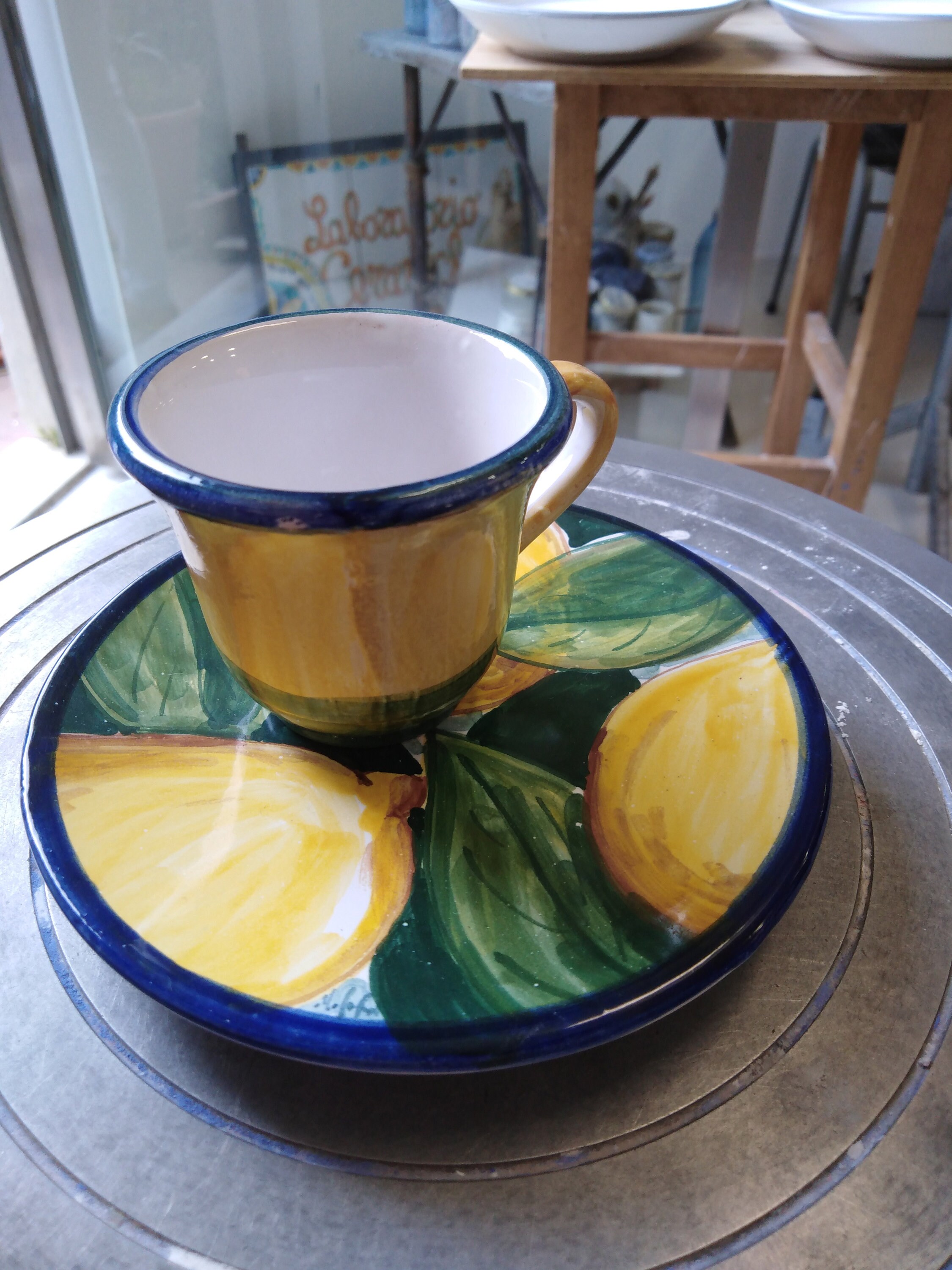 Handpainted Ceramic Sicilian Espresso Cup and Plate Set of 2 - Etsy