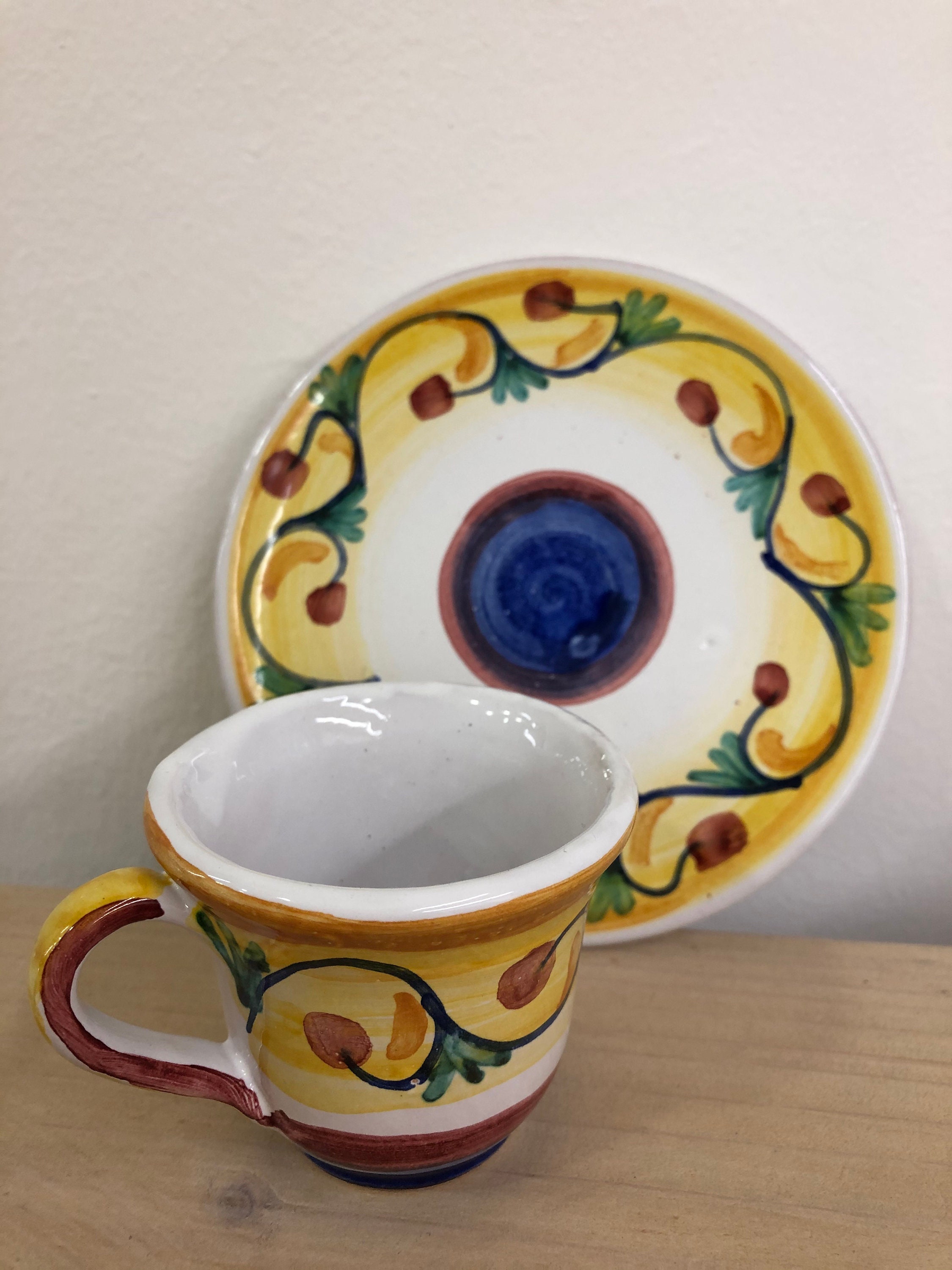 Sicilian Fuoco Demitasse Espresso Cup & Saucer