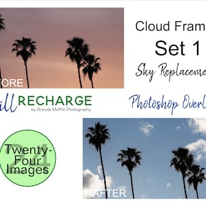 Cloud Frames Set 1 Blue Skies JPG Commercial License 300 dpi Sky Replacement Digital Photo Overlays Textures Heaven nature religious