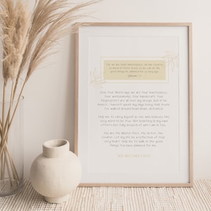 Ephesians 2:10 | Scripture Wall Art | Christian Gift | Modern Christian Art | Bible Verse Wall Art | Christian Wall Decor | Digital Download