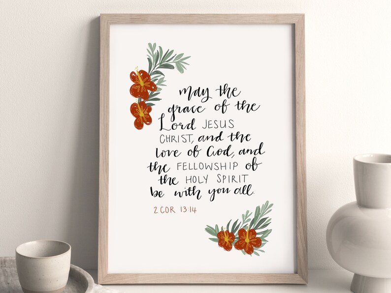 2 Corinthians 13:14 | Scripture Wall Art | Christian Gift | Christian ...
