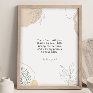 Psalm 18 | Scripture Wall Art | Christian Gift | Modern Christian Art | Bible Verse Wall Art | Christian Wall Decor | Digital Download