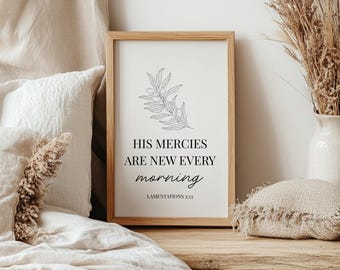 Lamentations 3 Scripture Art: Christian Home Decor (Digital Download)