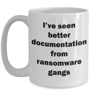 Taza de café de ciberseguridad, regalo divertido para ingeniero informático (apta para lavavajillas) imagen 3