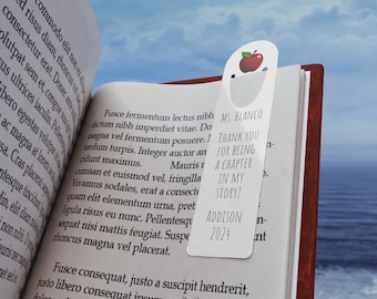 Personalized Teacher Bookmark: Thank You Gift, End of Year Gift