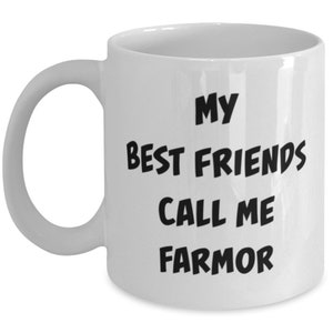 Farmor-koffiemok, My Best Friends Call Me Farmor Tea Cup, voor moeder, voor vader, voor grootoudersVaderdagcadeau