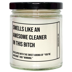 Funny Cleaner Candle, Smells Like An Awesome Cleaner, Gift For Cleaner, Candle For Cleaner, Adult Cleaner Humor, Gag Gift Cleaner, Cleaner