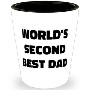 Witz Papa Geschenke, der zweitbeste Vater der Welt, Vatertag Schnapsglas für Papa