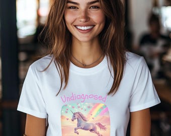 Undiagnosed Rage Unicorn T-Shirt: Funny Meme Tee