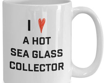 Sea Glass Collector Mug: Ocean Inspired Design (Microwave Safe)