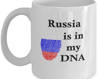 Russian Coffee Mug - Unique Russia Design, Ceramic Drinkware