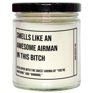 Funny Airman Candle, Smells Like An Awesome Airman, Gift For Airman, Candle For Airman, Adult Airman Humor, Gag Gift Airman, Airman