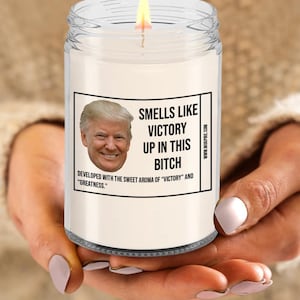 Donald Trump Duftkerze - Victory Smell, 47. Präsident Geschenk, MAGA Soja Kerze, Republikanische Dekoration, Geschenk des Weißen Hauses, Up In this Bitch